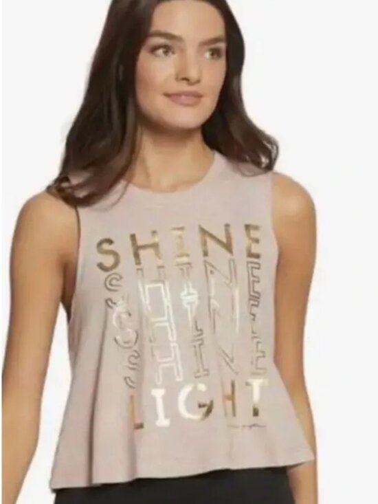 Spiritual Gangster Tops - Spiritual Gangster Shine Light Tank - Medium - Rose